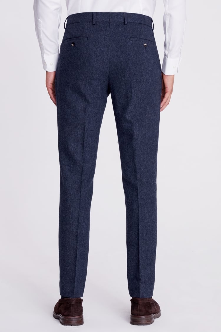 Slim Fit Blue Donegal Trousers
