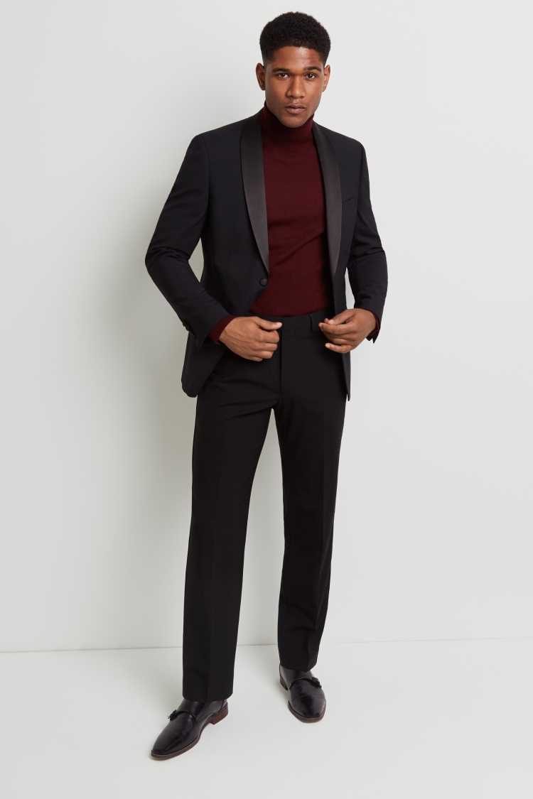 Tailored Fit Black Tuxedo Jacket | Buy Online at Moss