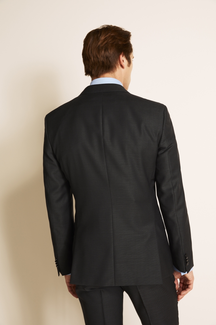 Slim Fit Charcoal Basketweave Jacket