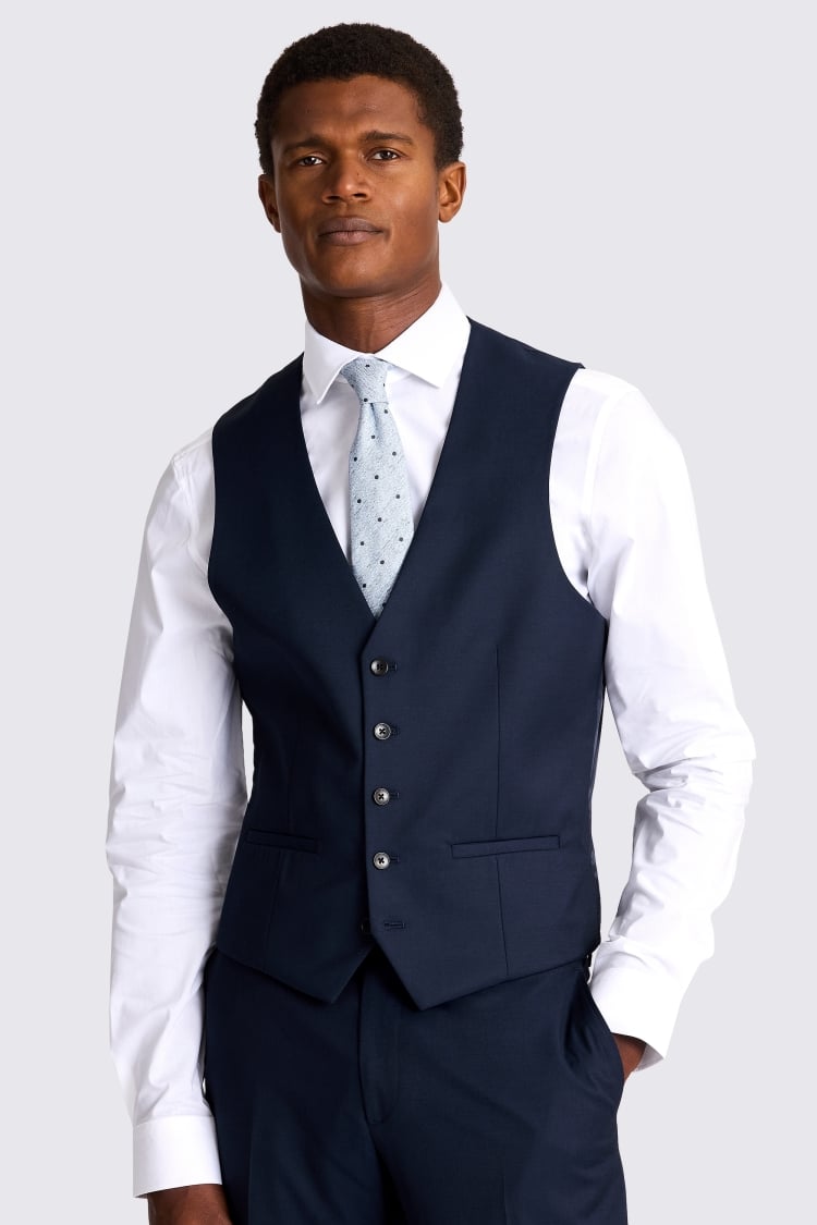 Slim Fit Ink Stretch Waistcoat