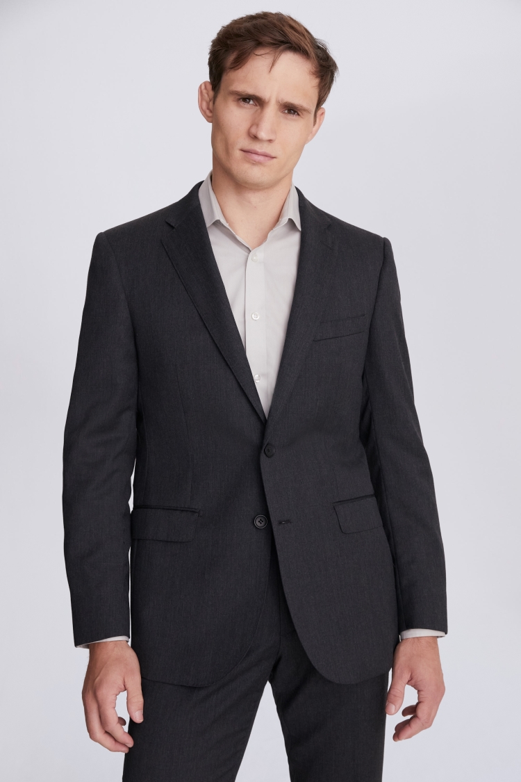 Charcoal Twill Weave Slim Suit