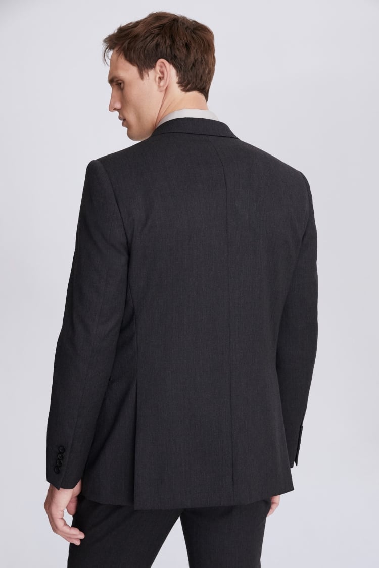 Regular Fit Charcoal Twill Suit