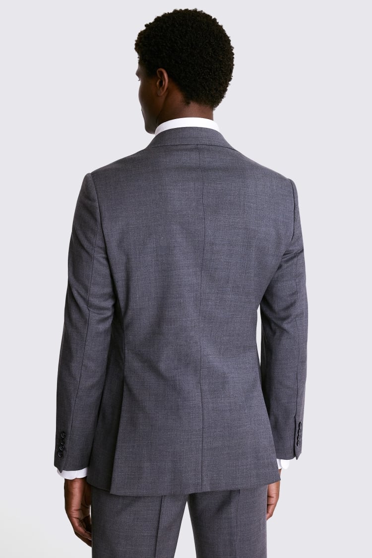 Tailored Fit Grey Twill Suit