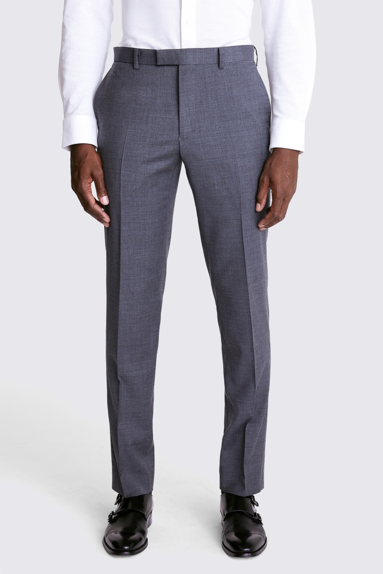 Tailored Fit Grey Twill Suit