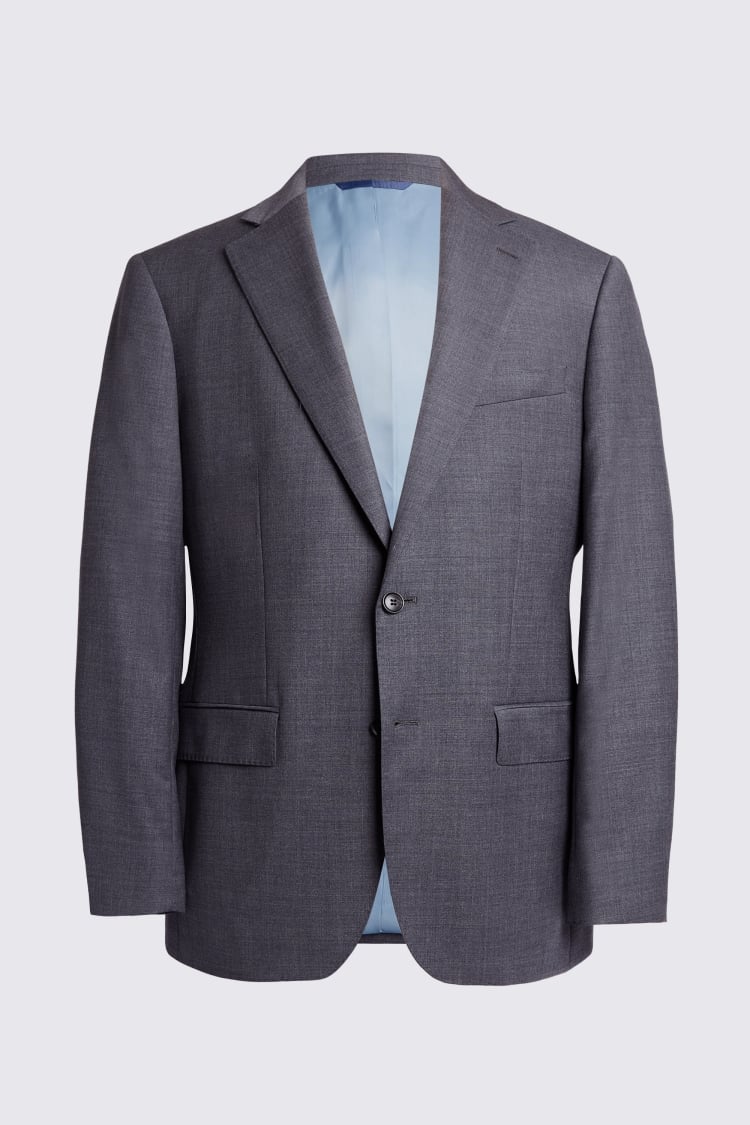 Tailored Fit Grey Twill Suit