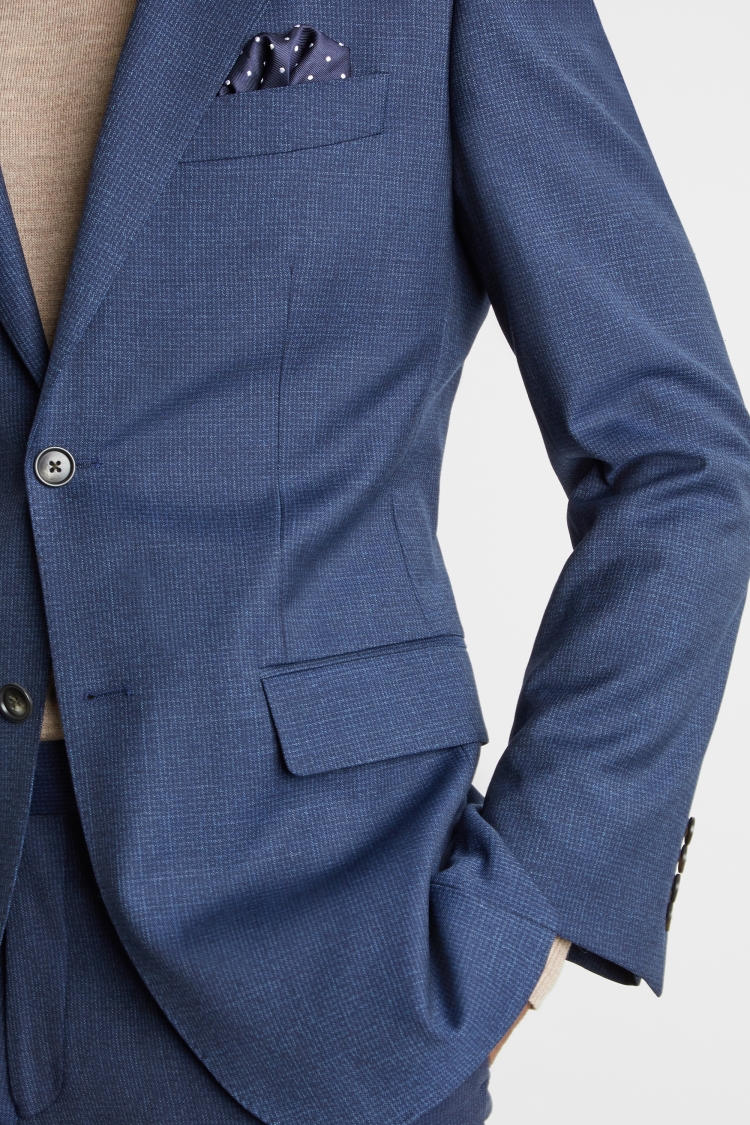 Tailored Fit Blue Houndstooth Suit