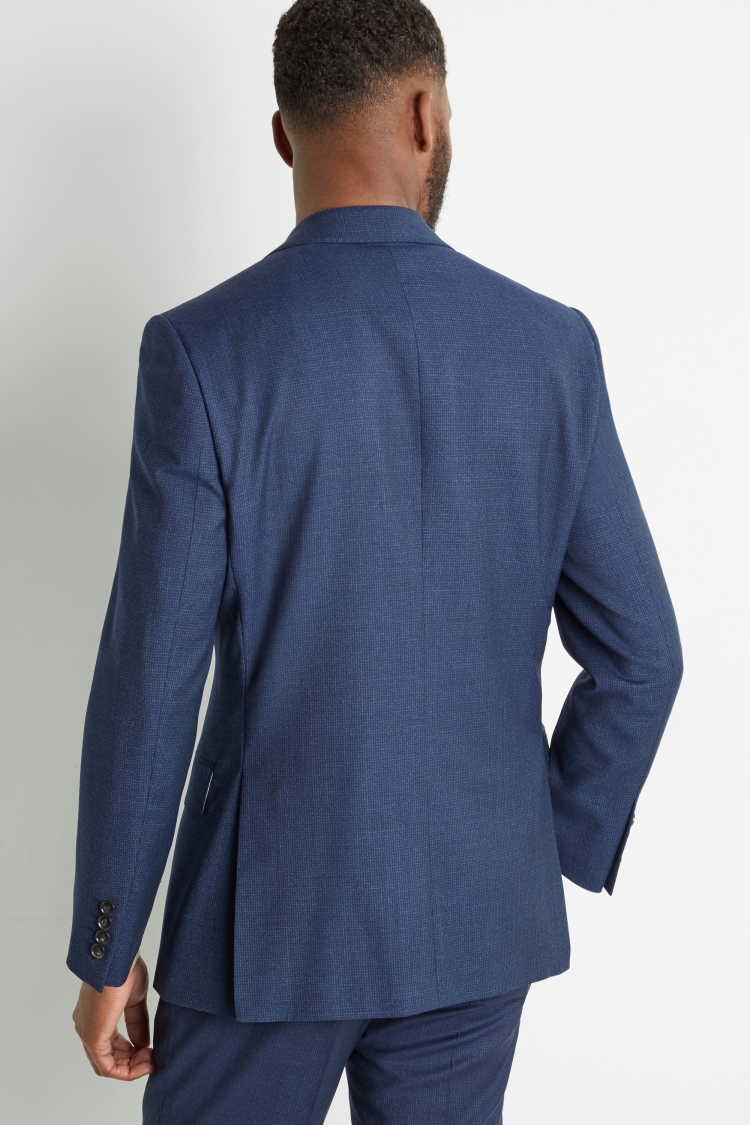 Tailored Fit Blue Houndstooth Suit