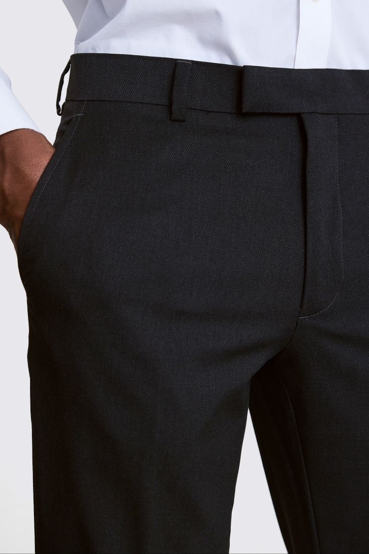 Slim Fit Charcoal Stretch Trousers