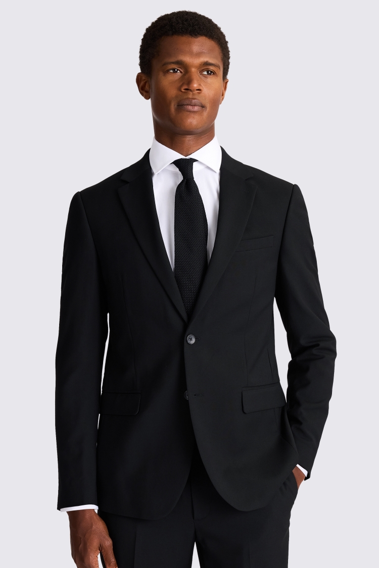 Slim Fit Black Stretch Jacket