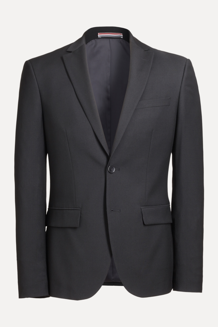 Mens slim fit discount black suit jacket