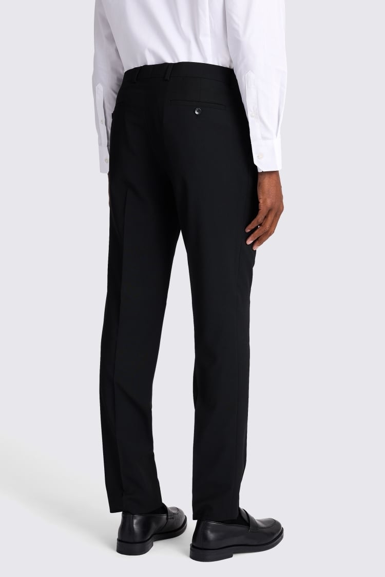 Slim Fit Black Stretch Trousers