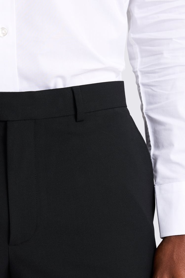 Slim Fit Black Stretch Trousers