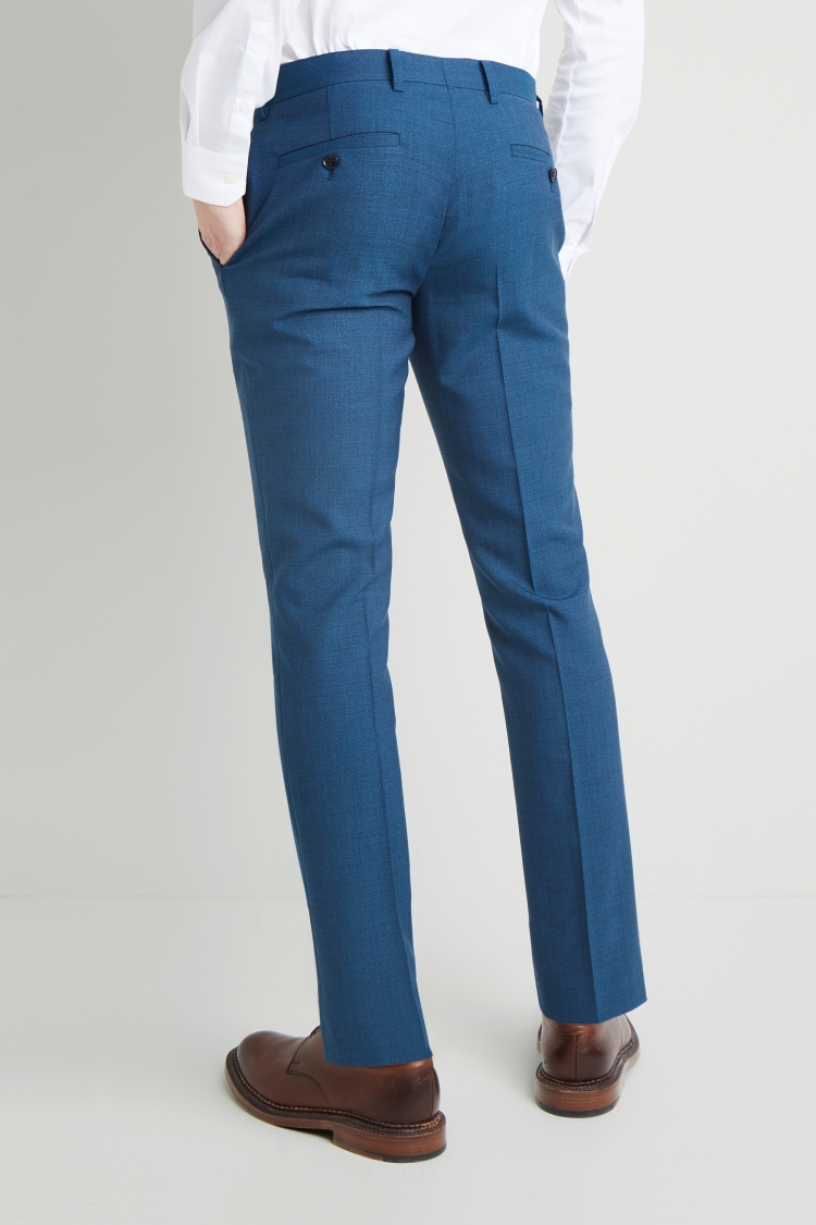 DKNY Slim Fit Teal Jaspe Trousers