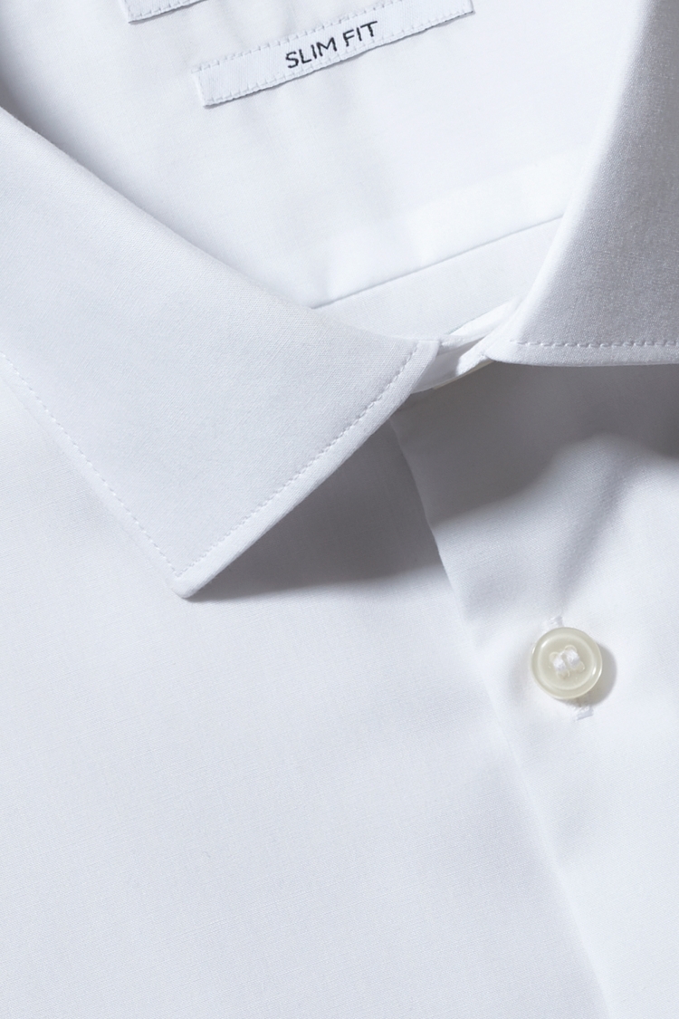 French Connection Slim Fit White Single Cuff Shirt | Buy Online at Moss