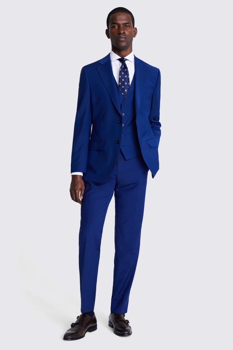 Royal blue 2025 blazer suit