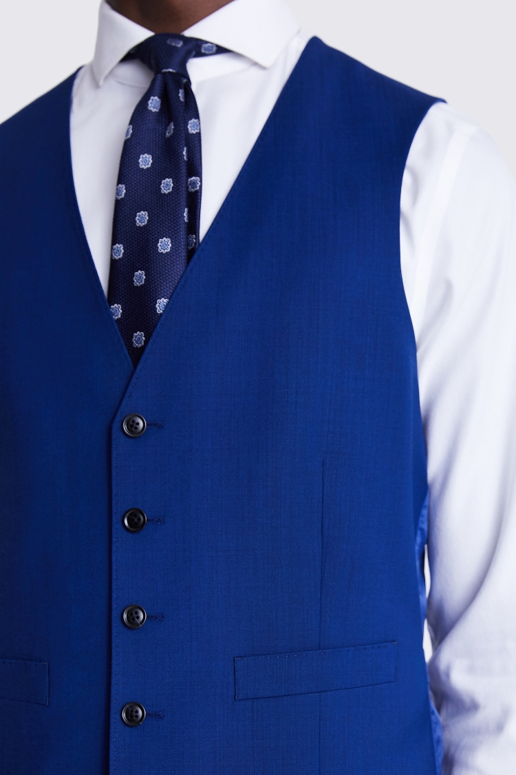 Tailored Fit Royal Blue Performance Waistcoat