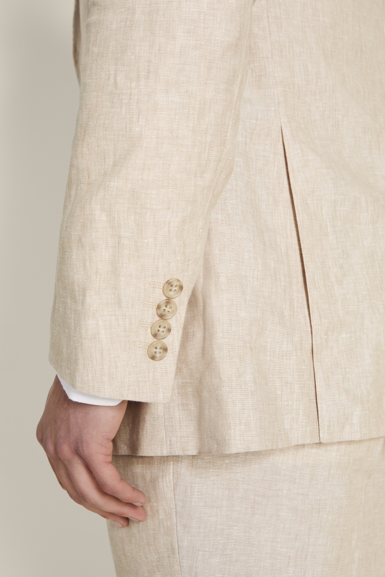 Tailored Fit Stone Linen Jacket