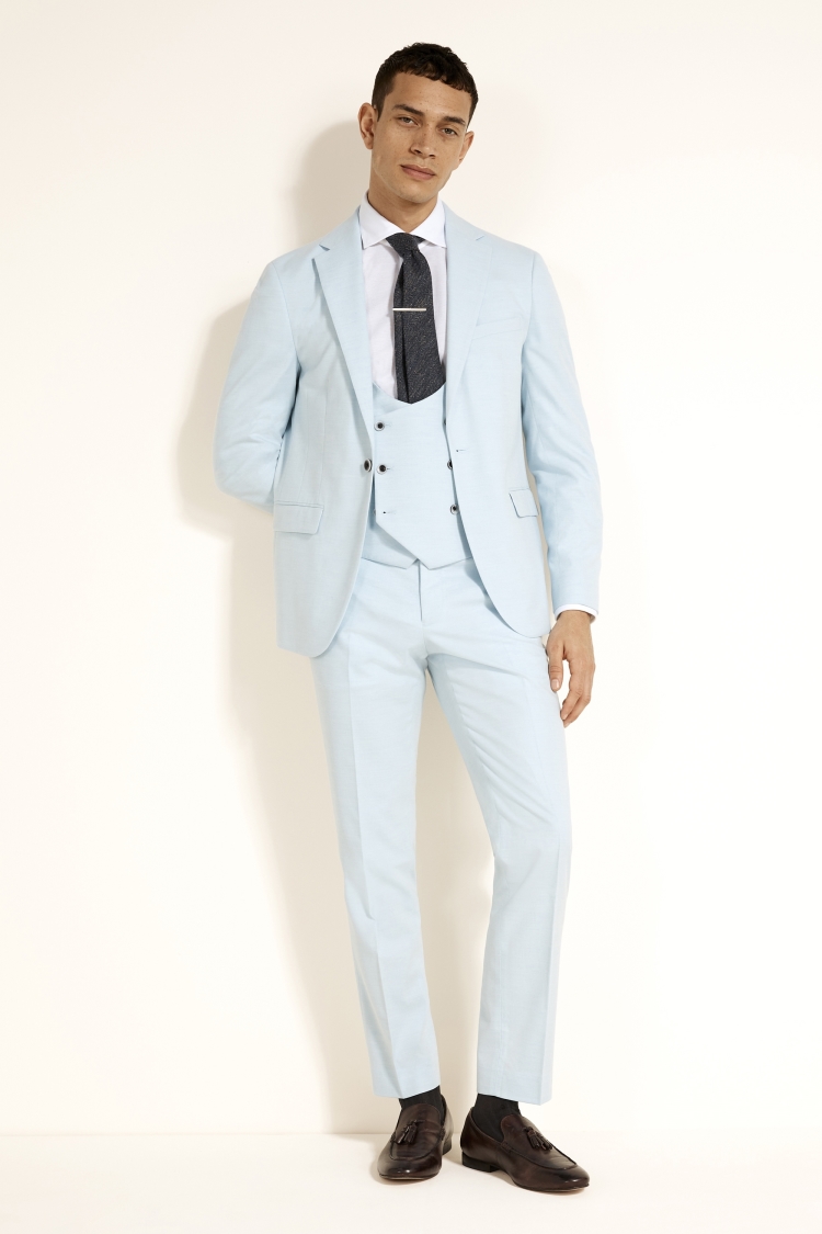 Slim Fit Sky Blue Jacket