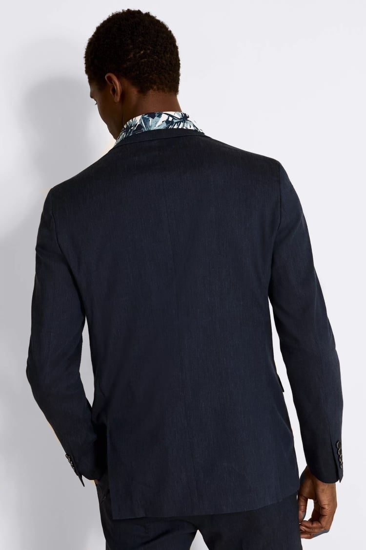 Slim Fit Navy Linen Suit