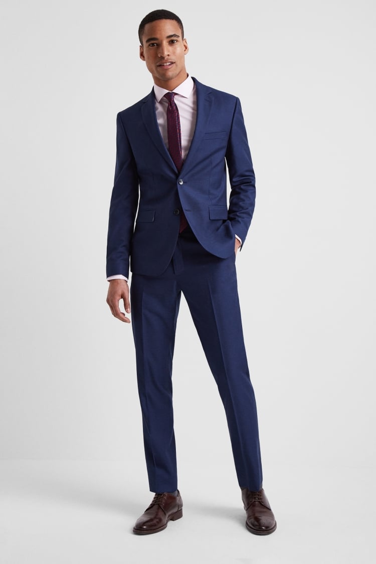 Slim Fit Blue Stretch Suit