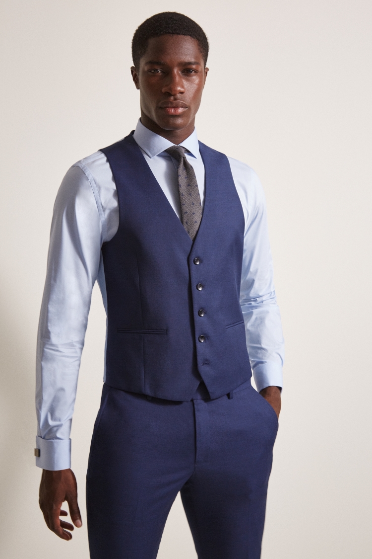 Slim Fit Blue Stretch Suit