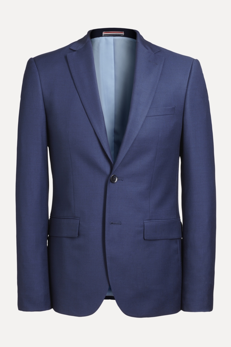 Slim Fit Blue Stretch Jacket | Buy Online at Moss