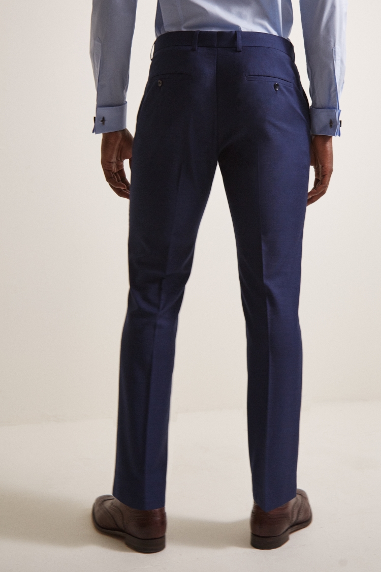 Slim Fit Blue Stretch Pants