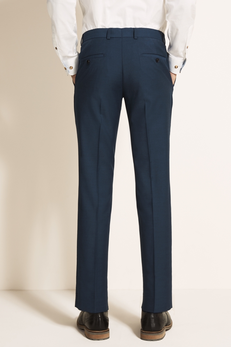 Slim Fit Blue Stretch Pants