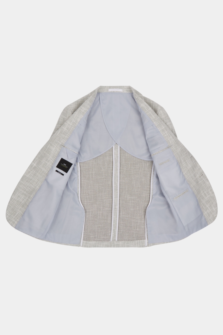 Moss London Slim Fit Light Grey Texture Jacket