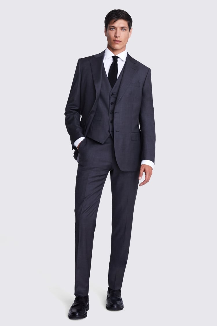 Italian Tailored Fit Charcoal Jacket