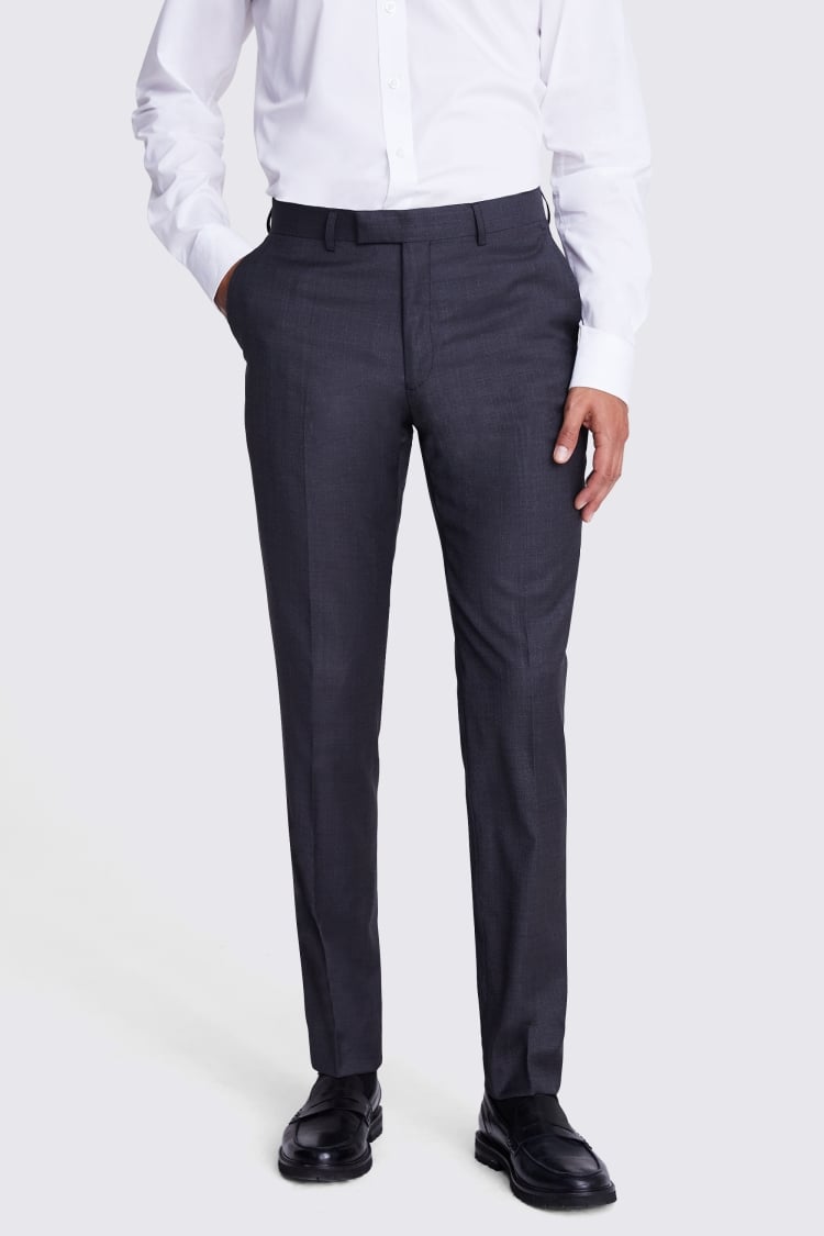 Todd Flat Front Virgin Wool Trousers in Charcoal by Zanella - Hansen's  Clothing