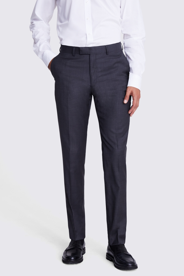 Italian Tailored Fit Charcoal Trousers Buy Online at Moss