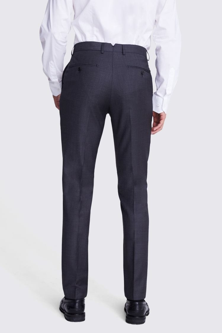 Italian Tailored Fit Charcoal Trousers | Buy Online at Moss
