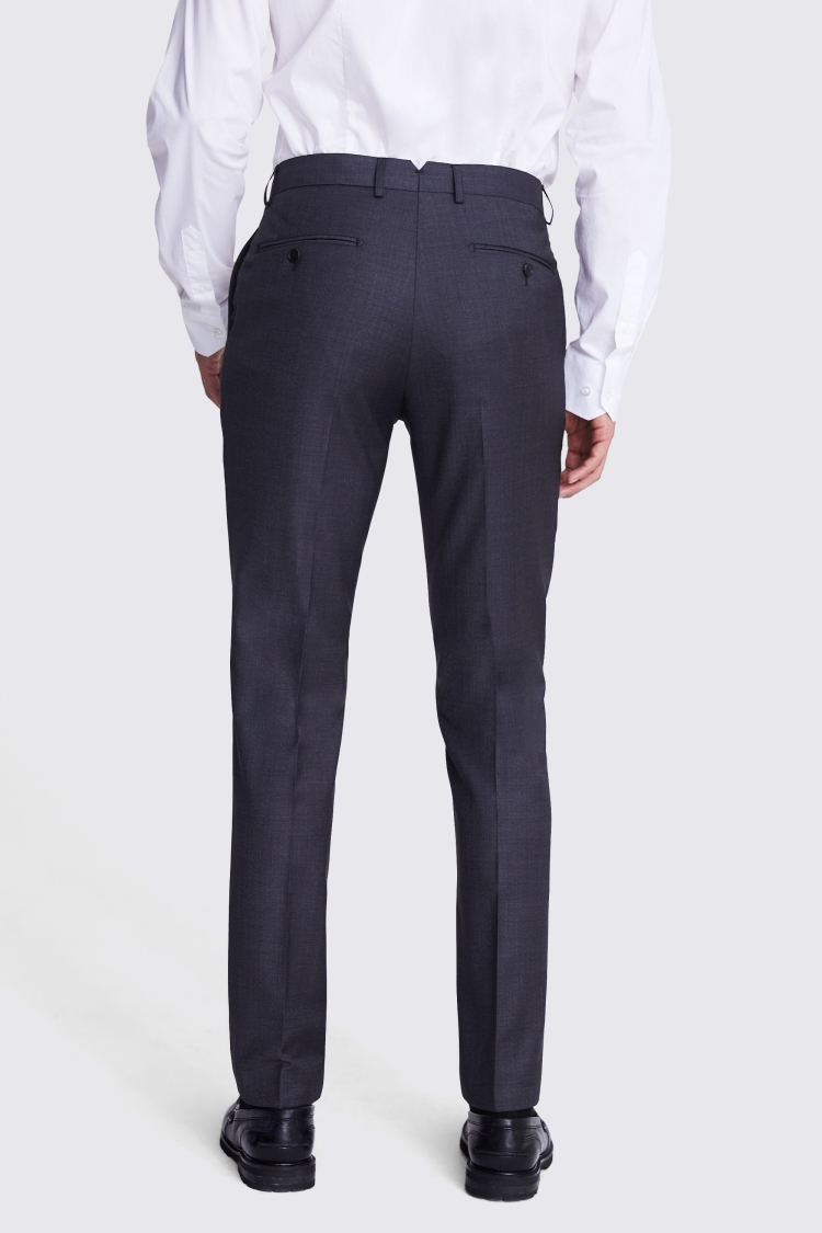 Charcoal Micro Formal Tailored Trousers