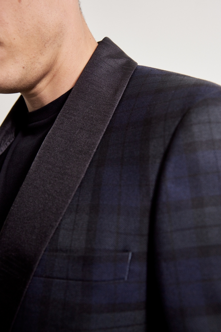 Slim Fit Tartan Dress Jacket