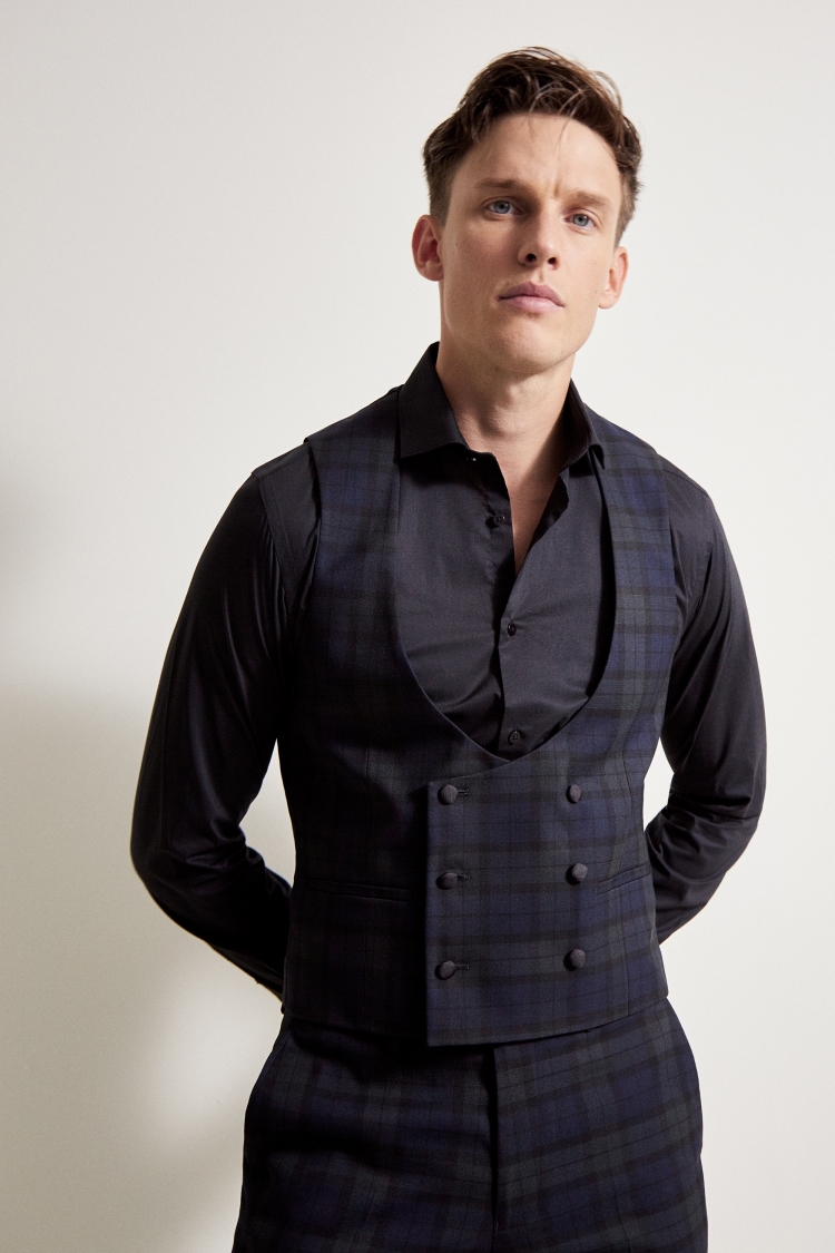 Slim Fit Tartan Dress Jacket