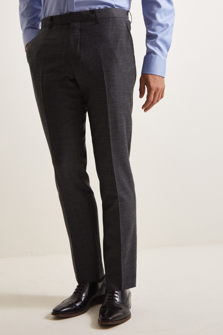 Performance Tailored Fit Grey Milled Trousers