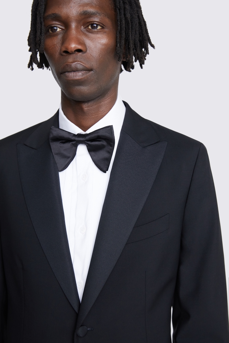 Italian Tailored Fit Black Tuxedo Jacket Buy Online at Moss