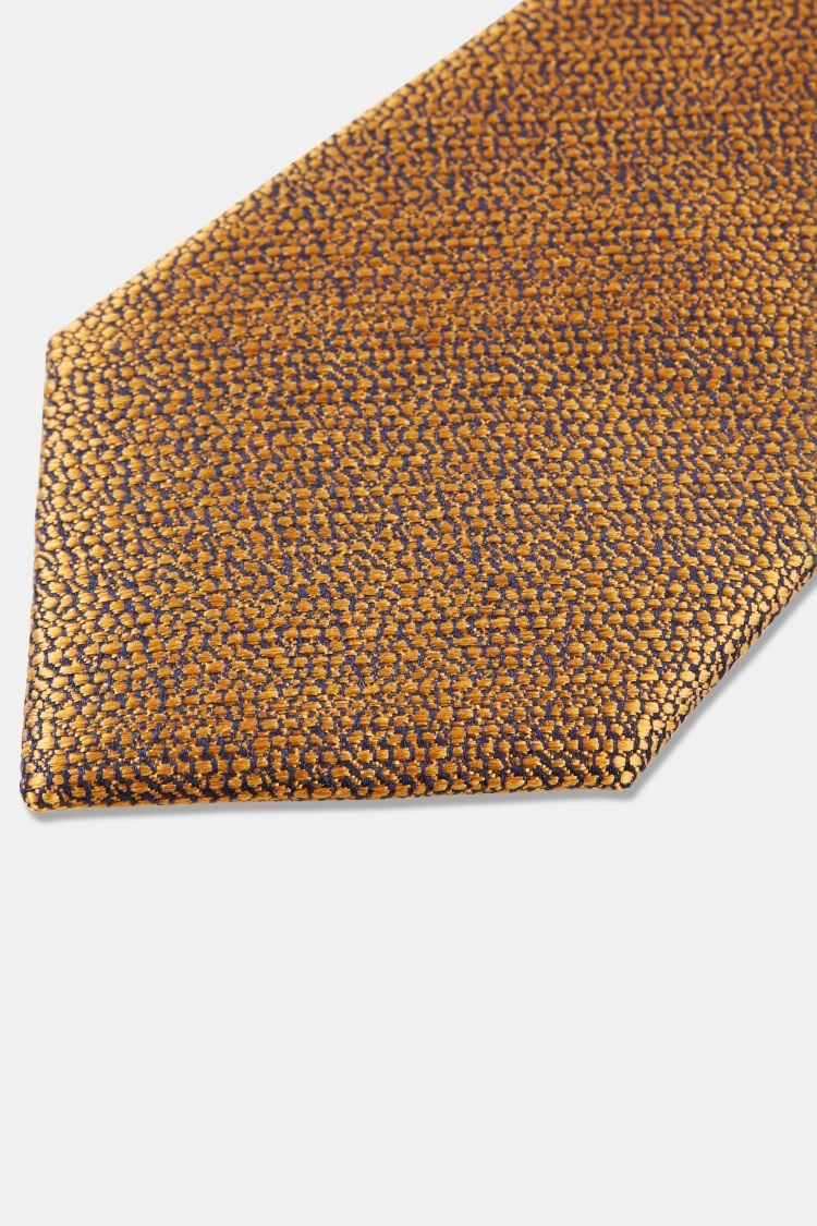 Mustard Broken Texture Silk Tie