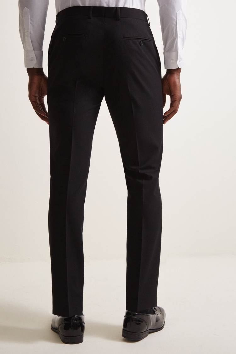 Slim Fit Black Tuxedo Trousers