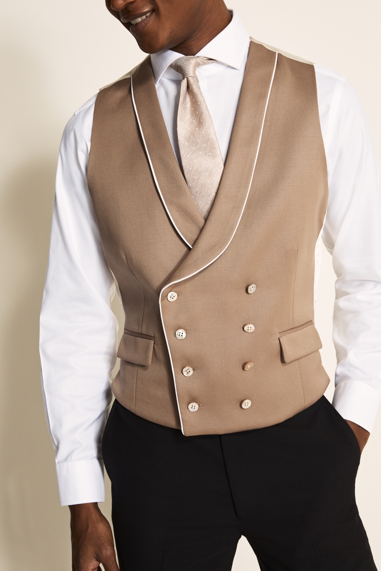 Tailored Fit Brown Waistcoat