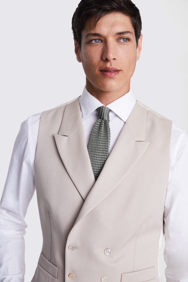 Tailored Fit Stone Waistcoat