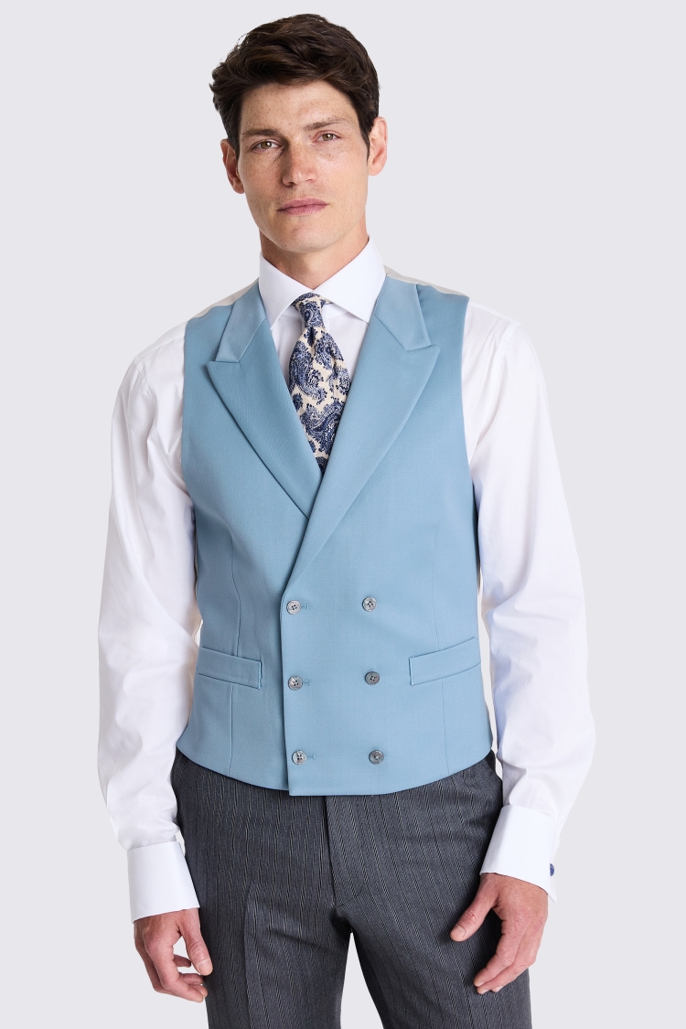 Tailored Fit Sky Waistcoat