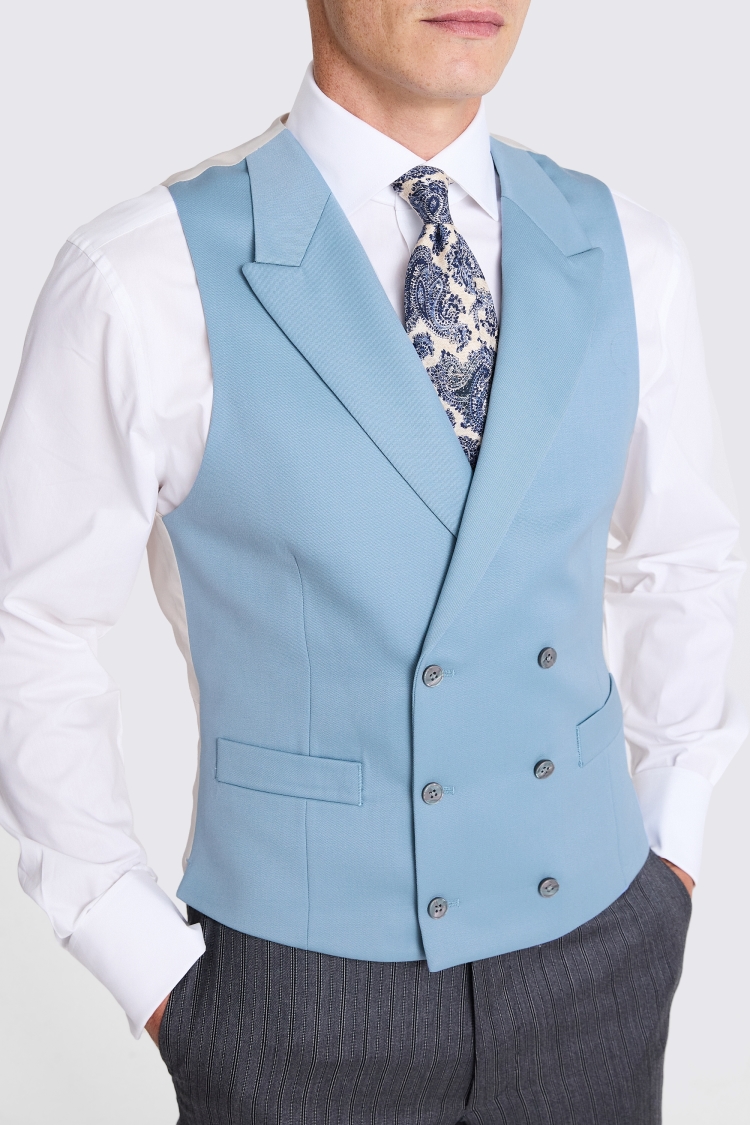 Tailored Fit Sky Morning Waistcoat