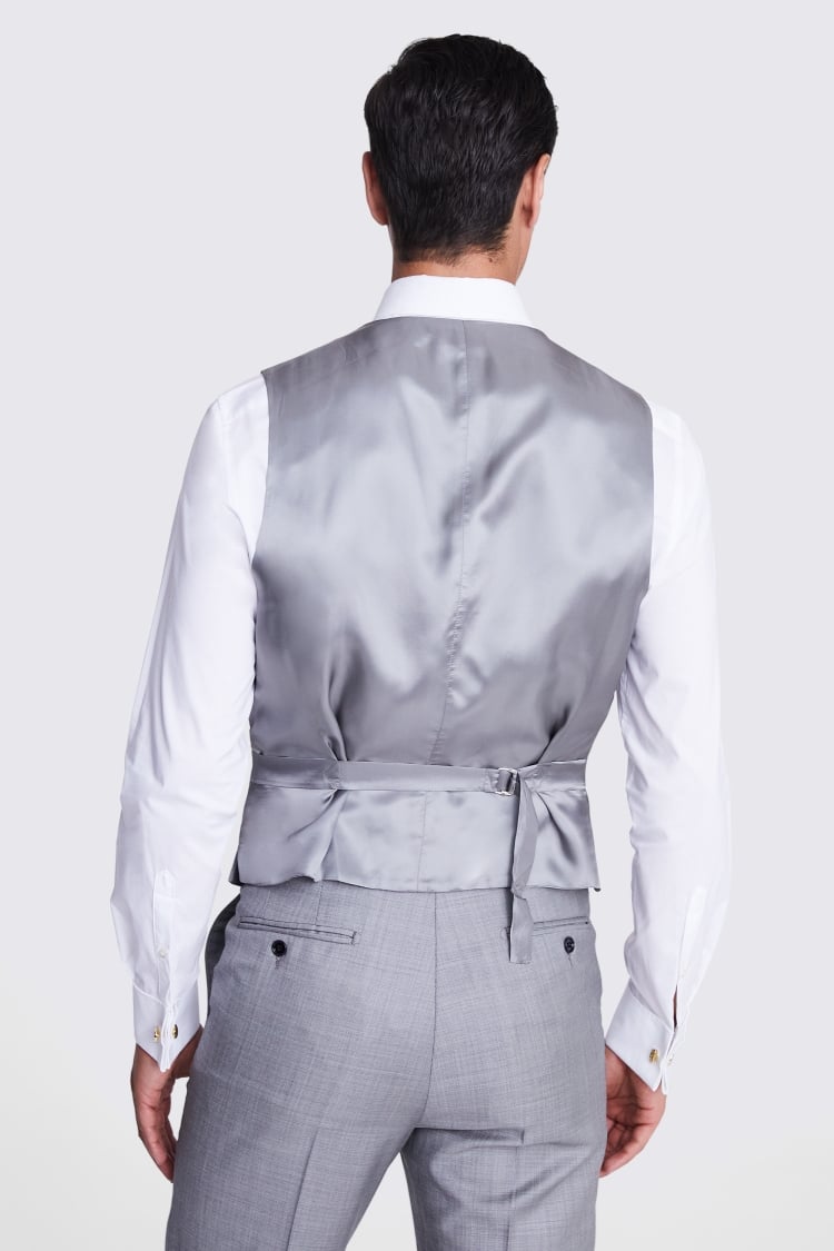 Italian Tailored Fit Grey Morning Waistcoat