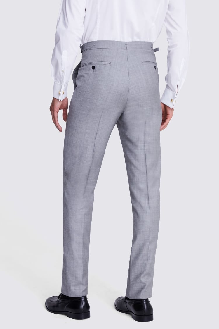 Italian Tailored Fit Grey Sharkskin Pants