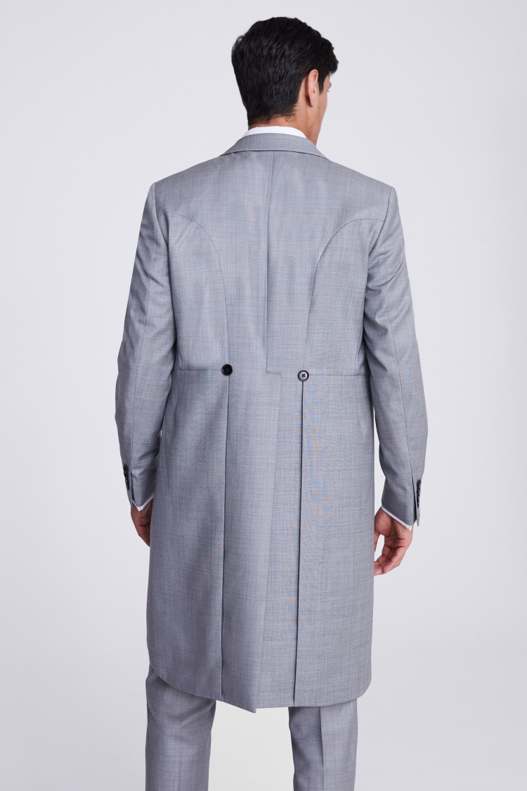 Italian Tailored Fit Grey Texture Morning Suit