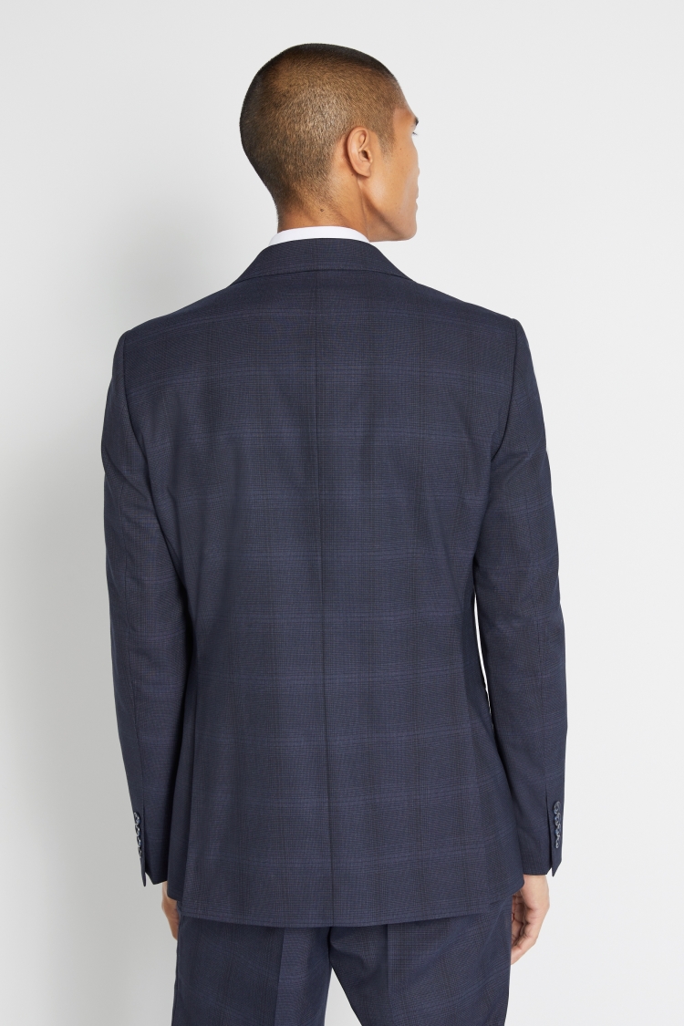 French Connection Slim Fit Navy Check Jacket