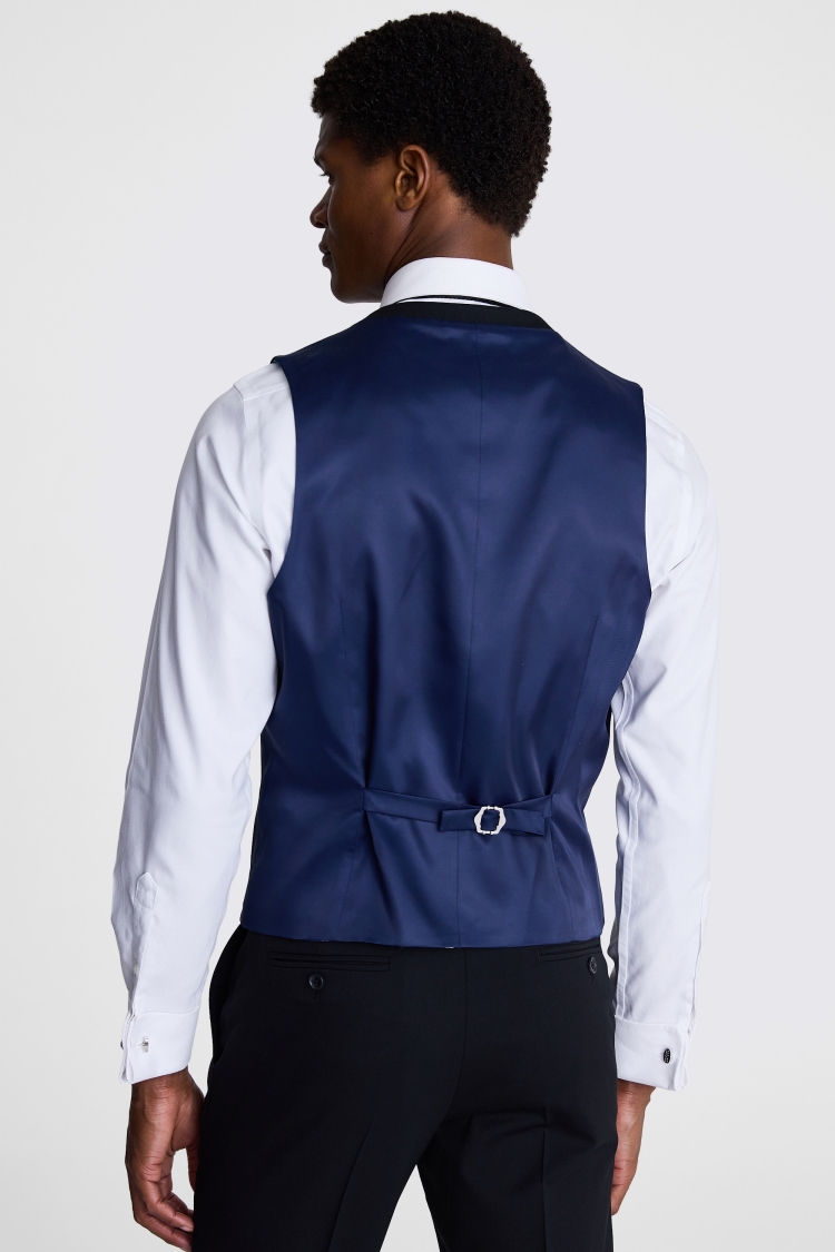 Tailored Fit Black Twill Eco Waistcoat | Buy Online at Moss