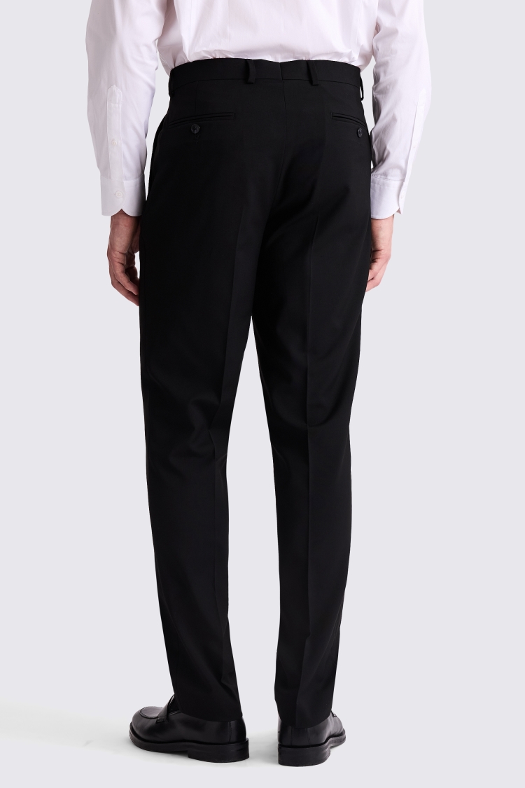 Tailored Fit Black Stretch Trousers